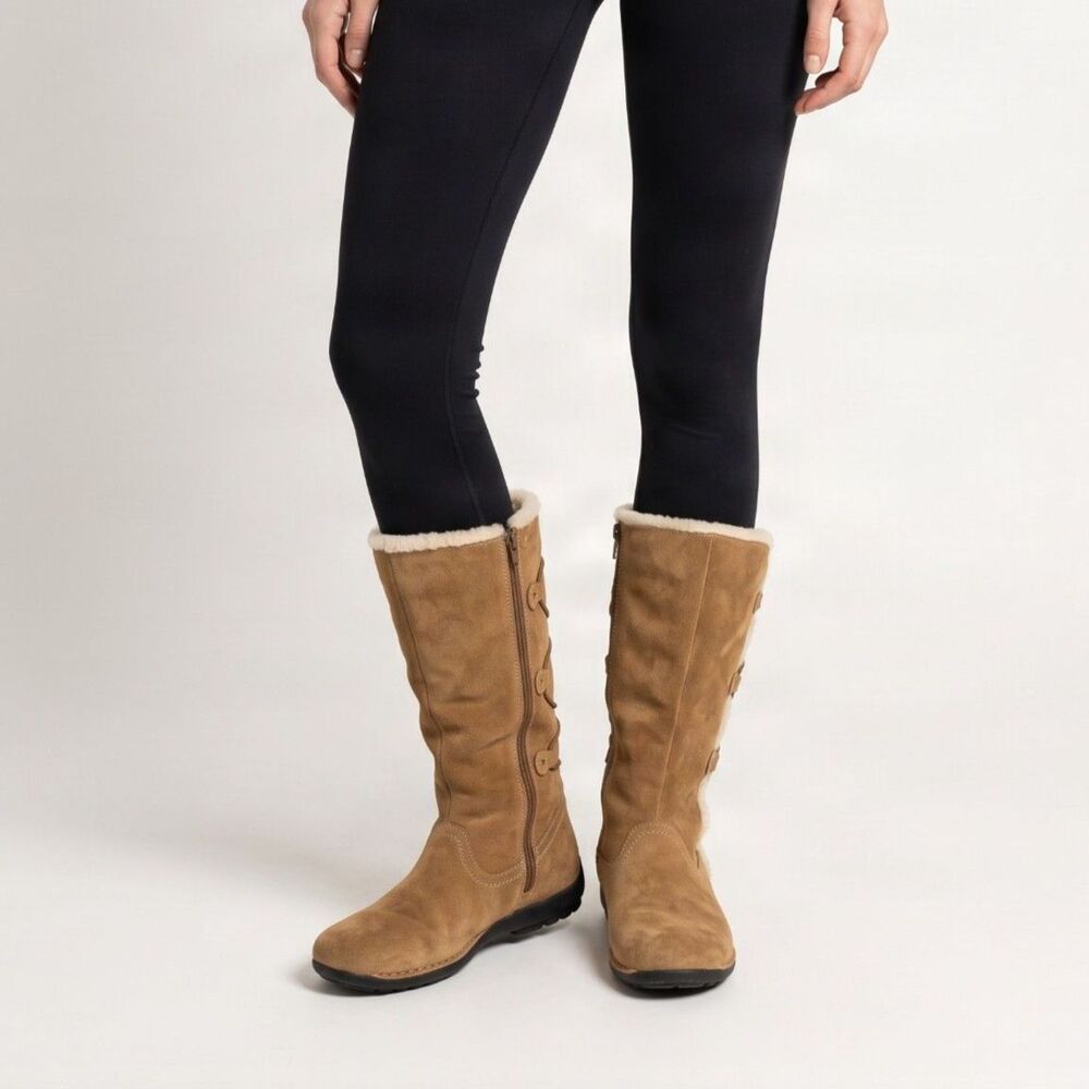 Women’s Aerosoles High Gear Tan Suede Shearling-Lined Winter Boots